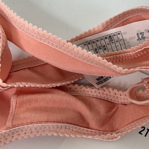 LAST ONE! Silky Satin Vintage Inspired High Leg Stretch Blush Pink Thong Panty - Picture 14 of 14